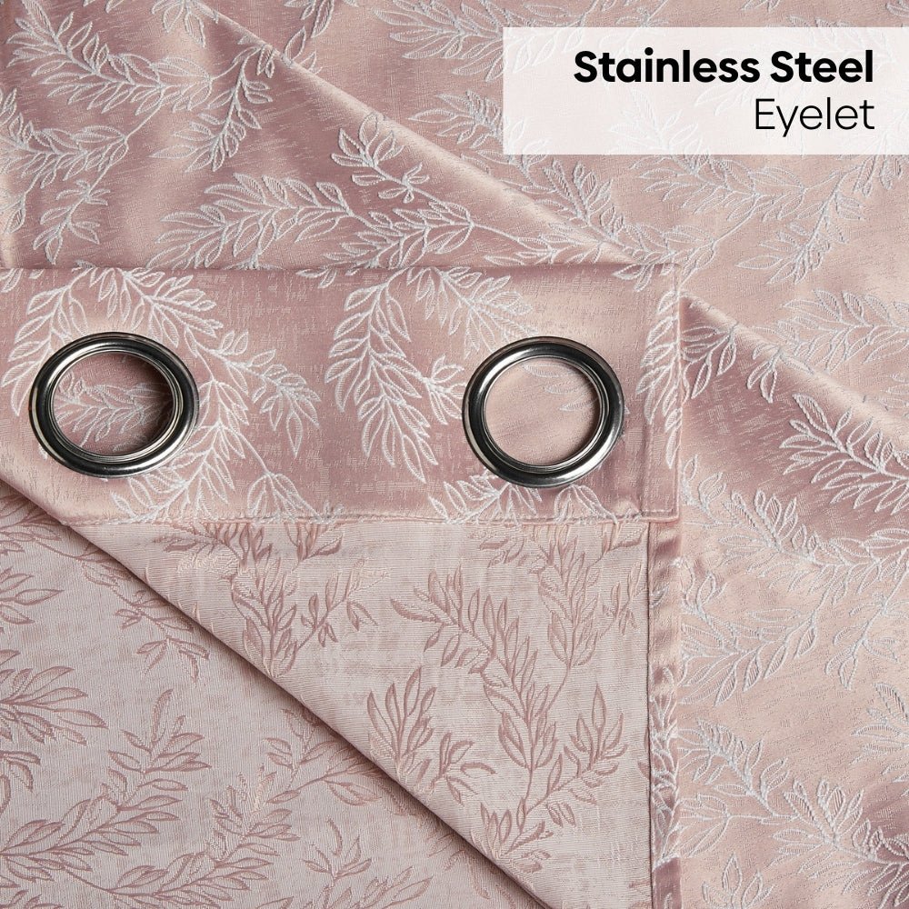 Polyester Jacquard Curtains Whispering Willow, Pink - Jacquard Curtains | haus & kinder