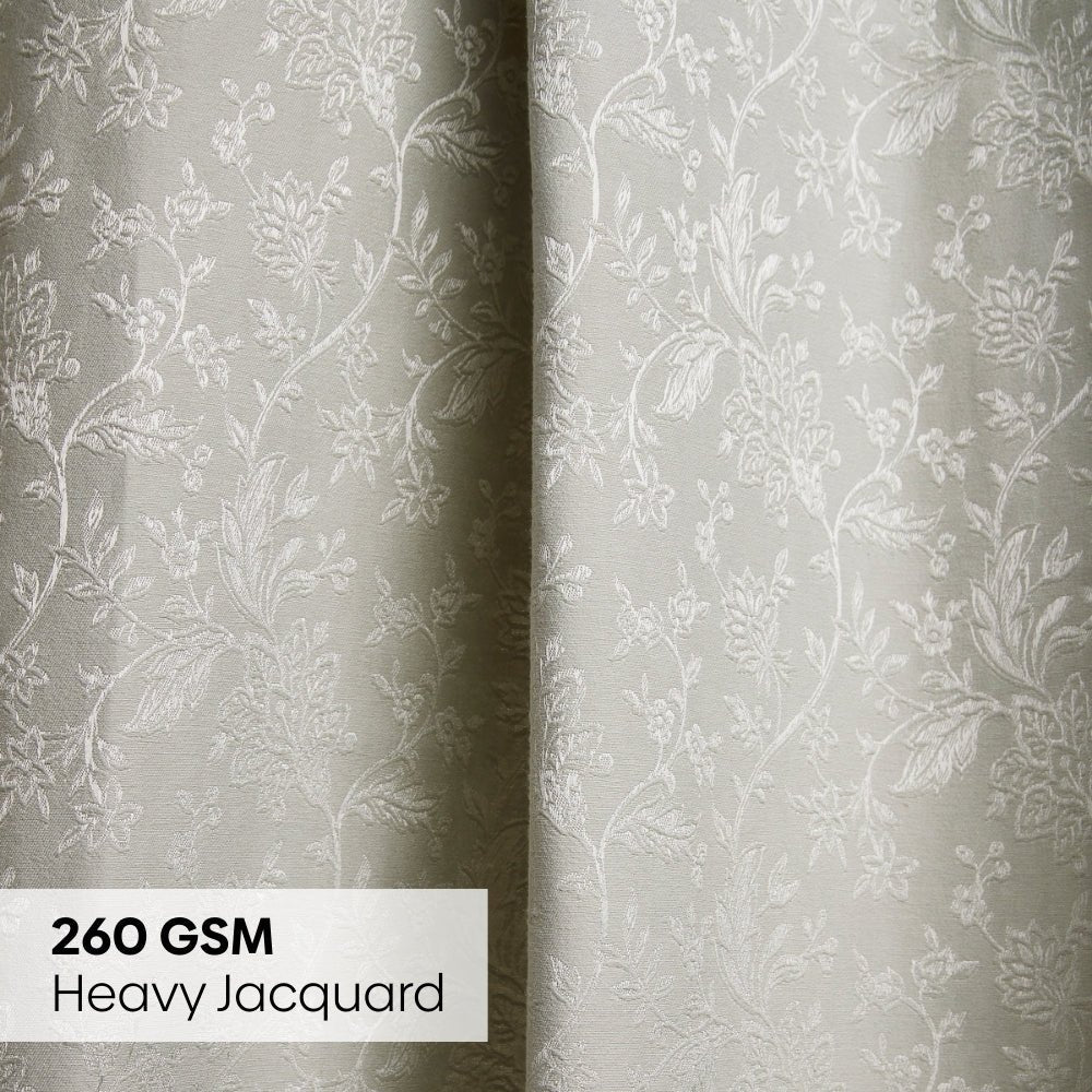 Poly Cotton Jacquard Curtains Frosted Garden, Pista - Jacquard Curtains | haus & kinder