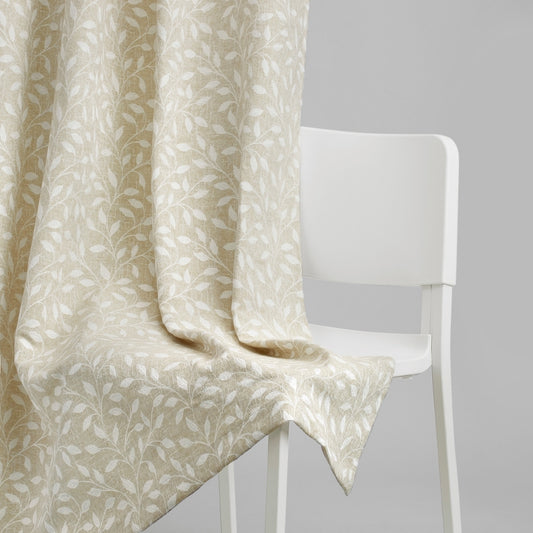 Polyester Jacquard  Door Curtain Silken Branch, Fawn