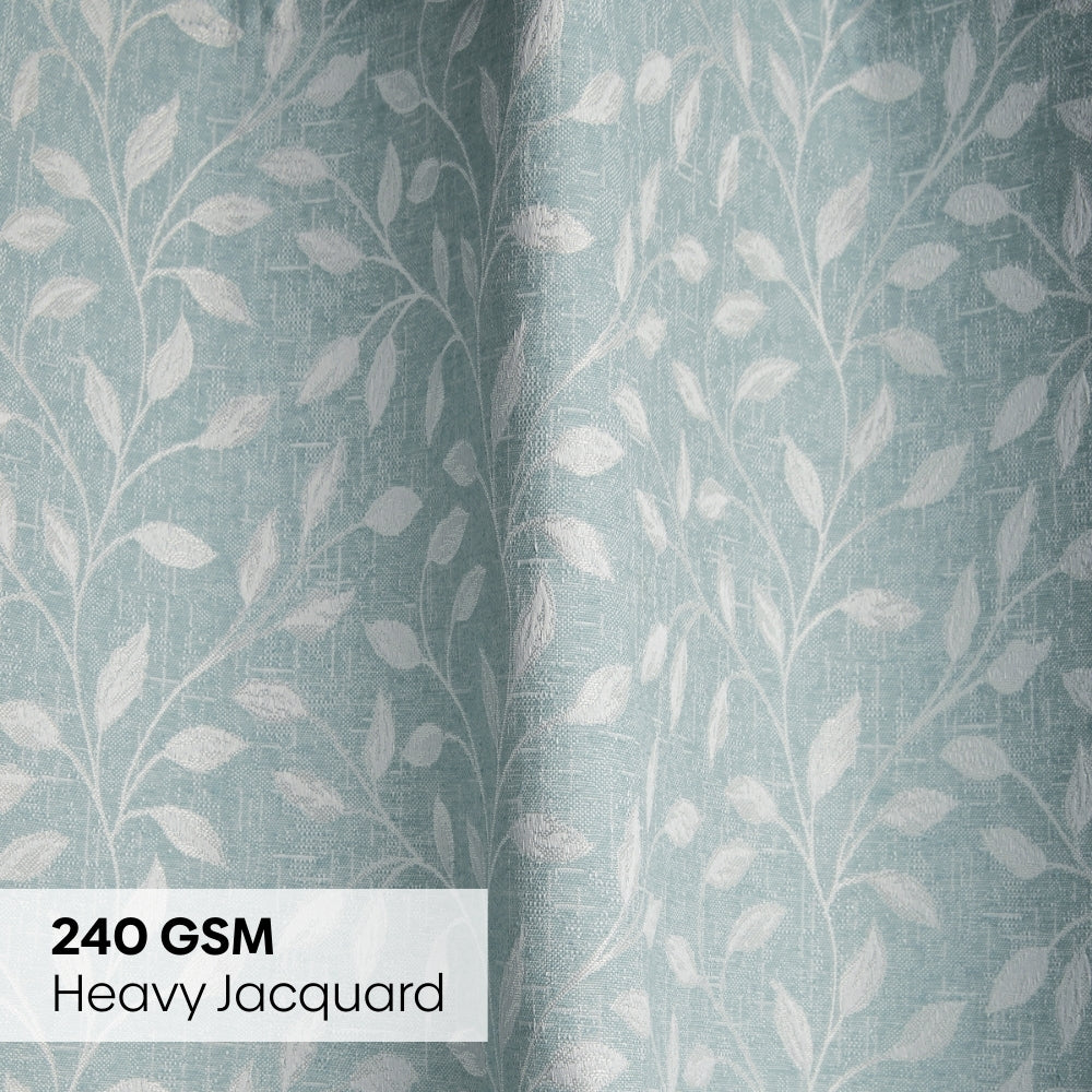 Polyester Jacquard Curtain Ocean Breeze, Aqua