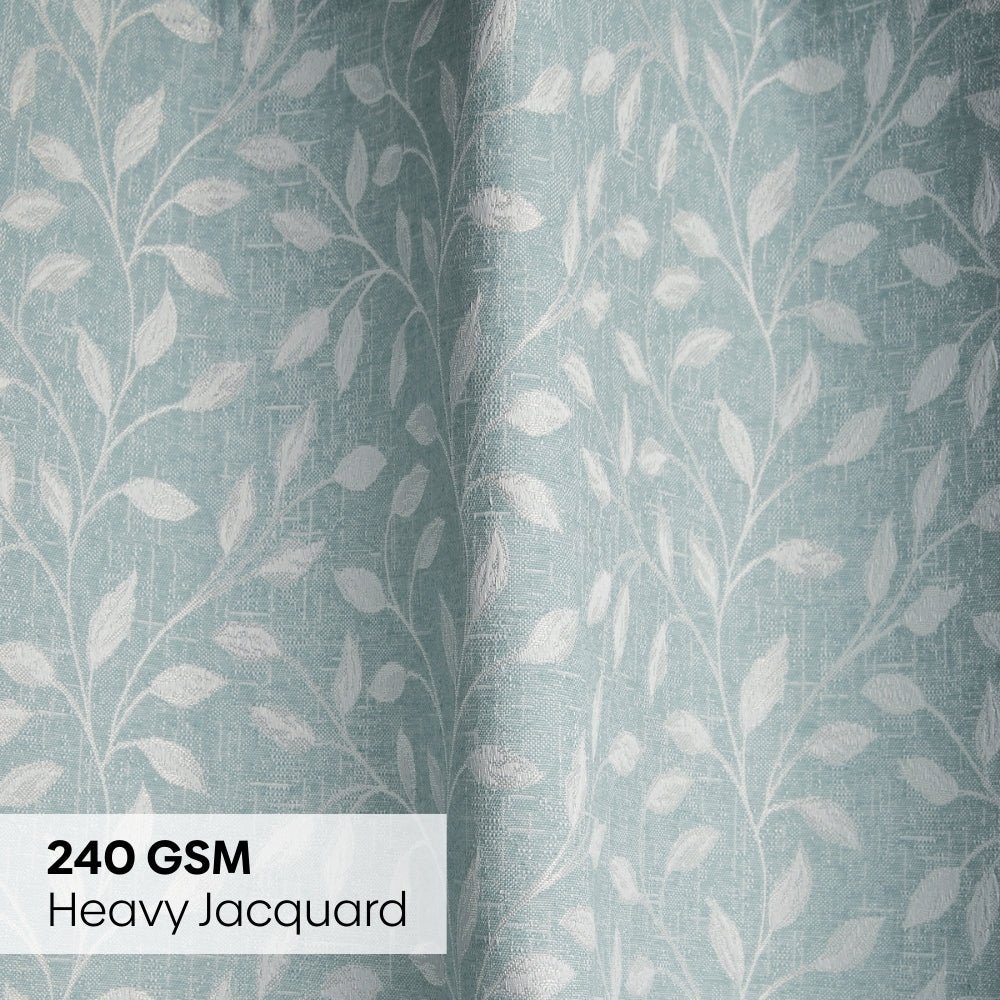 Polyester Jacquard Curtain Ocean Breeze, Aqua - Jacquard Curtains | haus & kinder