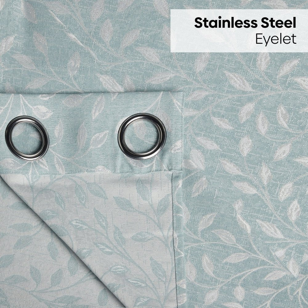 Polyester Jacquard Curtain Ocean Breeze, Aqua - Jacquard Curtains | haus & kinder