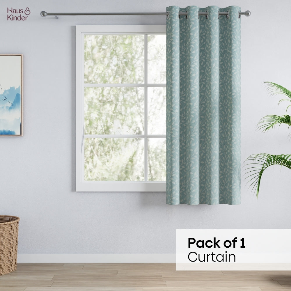 Polyester Jacquard Curtain Ocean Breeze, Aqua