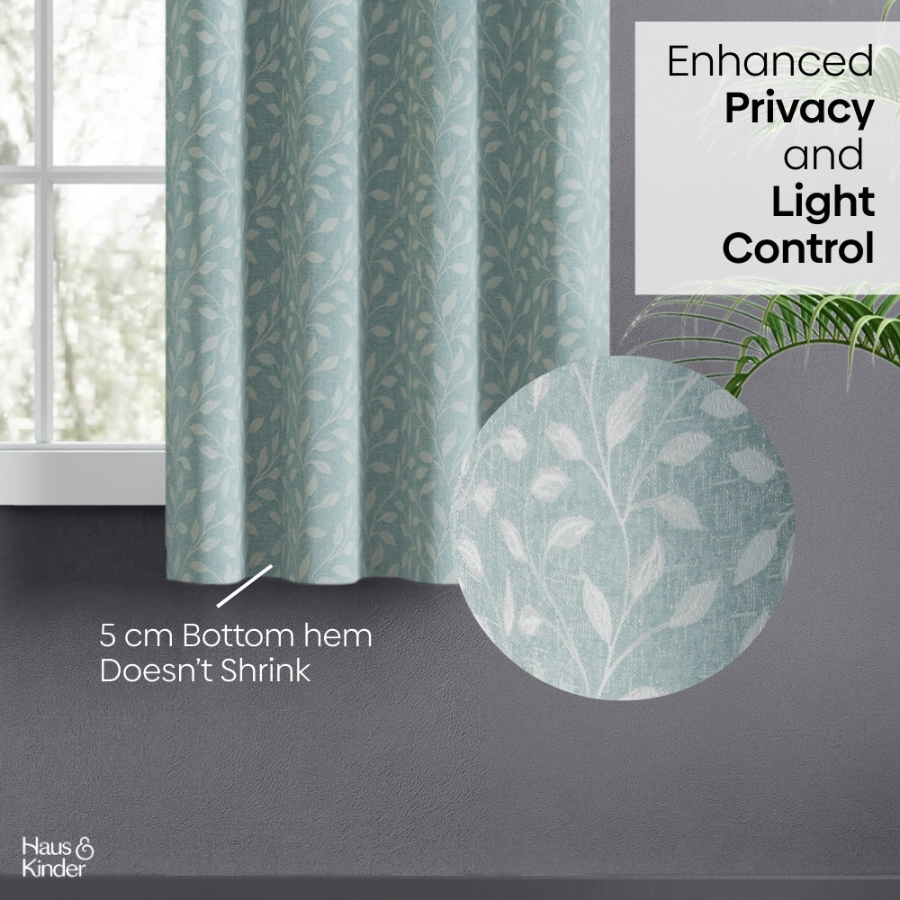 Polyester Jacquard Curtain Ocean Breeze, Aqua