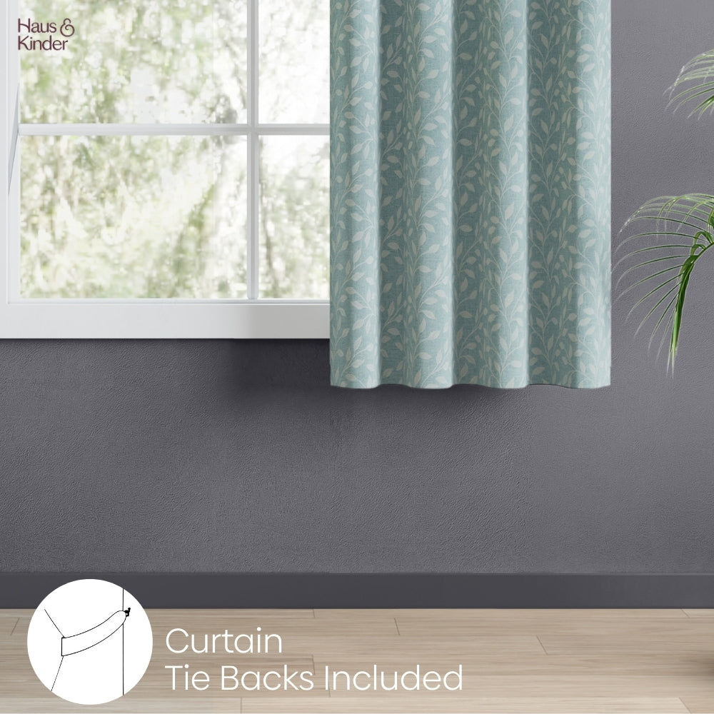 Polyester Jacquard Curtain Ocean Breeze, Aqua
