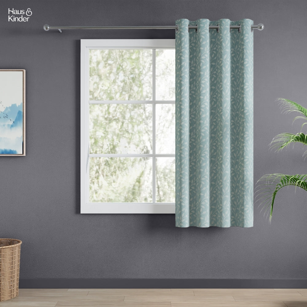 Polyester Jacquard Curtain Ocean Breeze, Aqua