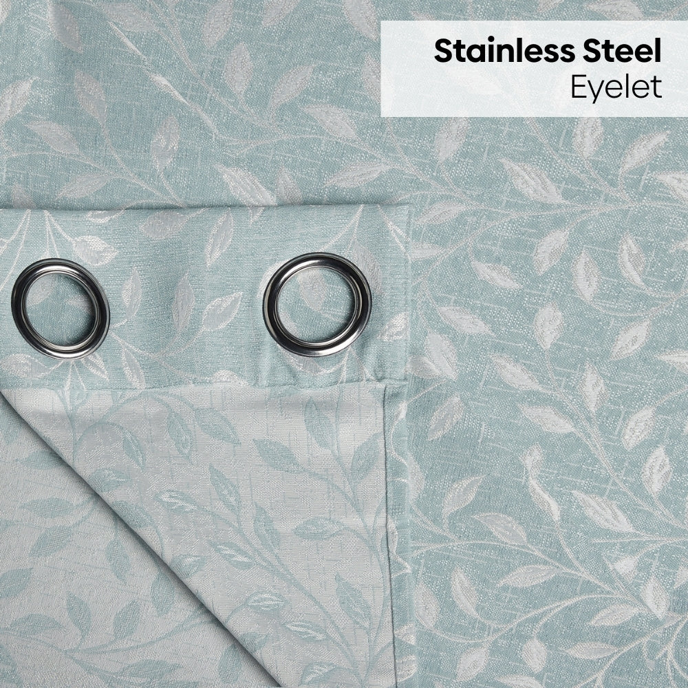 Polyester Jacquard Window Curtain Ocean Breeze, Aqua