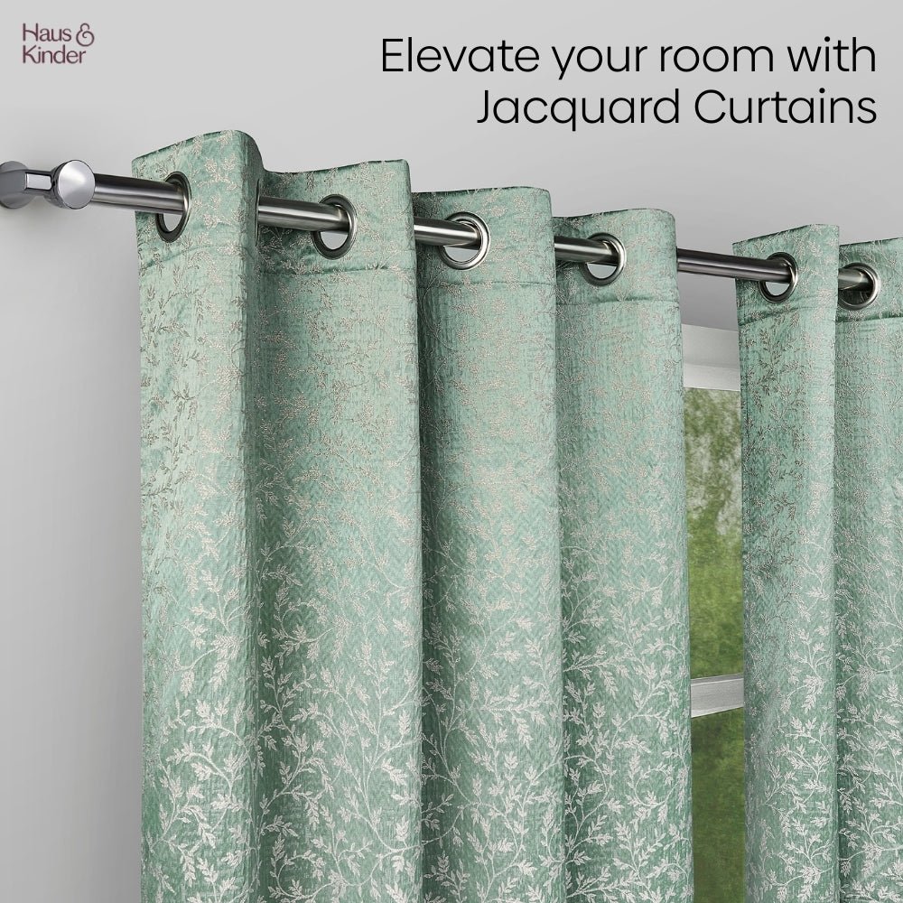 Polyester Jacquard Curtains Ivy Breeze, Forest - Jacquard Curtains | haus & kinder