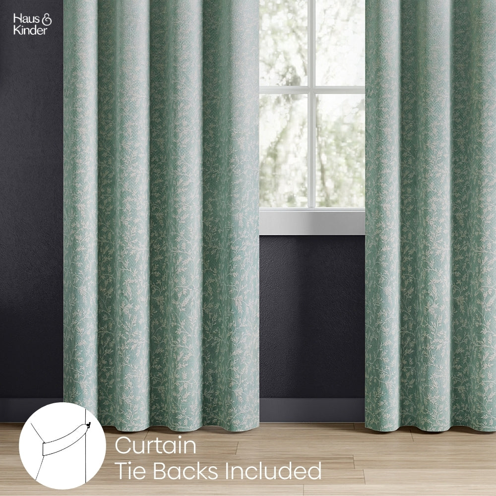 Polyester Jacquard Curtains Ivy Breeze, Forest