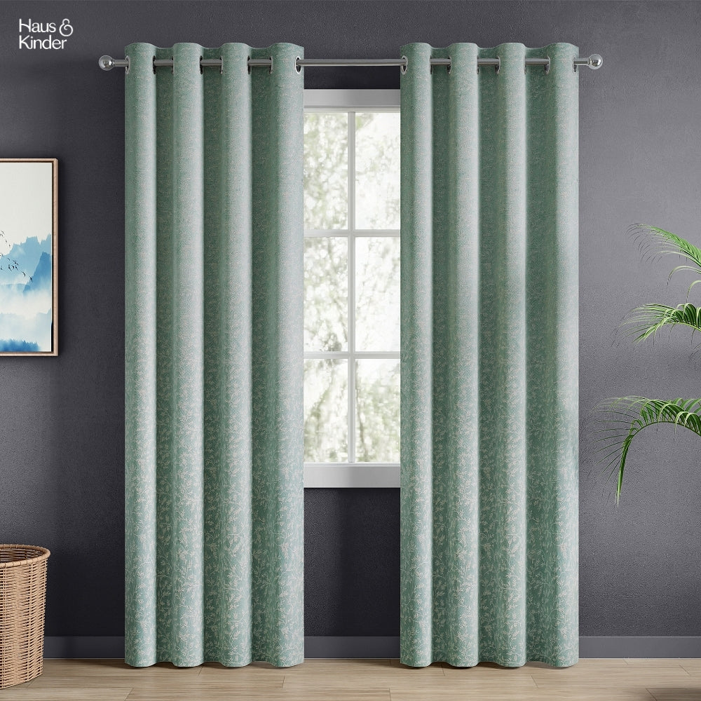Polyester Jacquard Curtains Ivy Breeze, Forest
