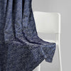 Polyester Jacquard Window Curtains Midnight Daisy, Indigo Blue
