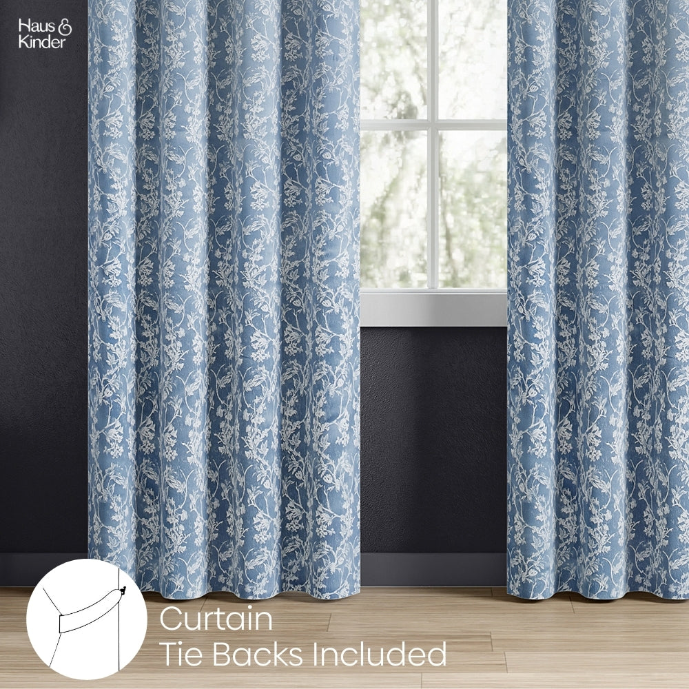 Polyester Jacquard Curtains Evening Grace, Grey