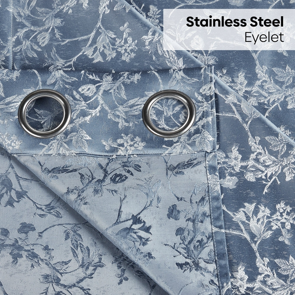 Polyester Jacquard Curtains Evening Grace, Grey