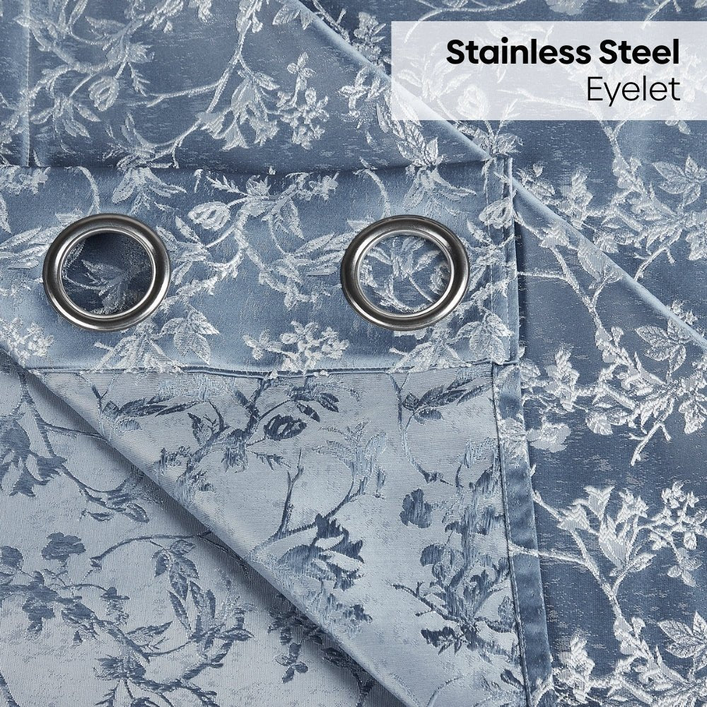 Polyester Jacquard Curtains Evening Grace, Grey - Jacquard Curtains | haus & kinder