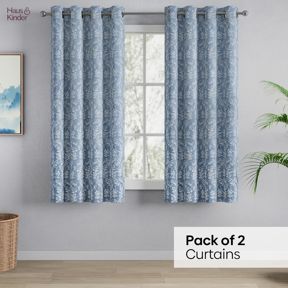 Polyester Jacquard Curtains Evening Grace, Grey