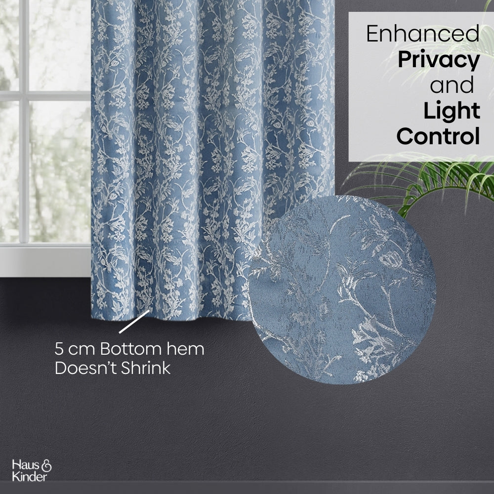 Polyester Jacquard Curtains Evening Grace, Grey