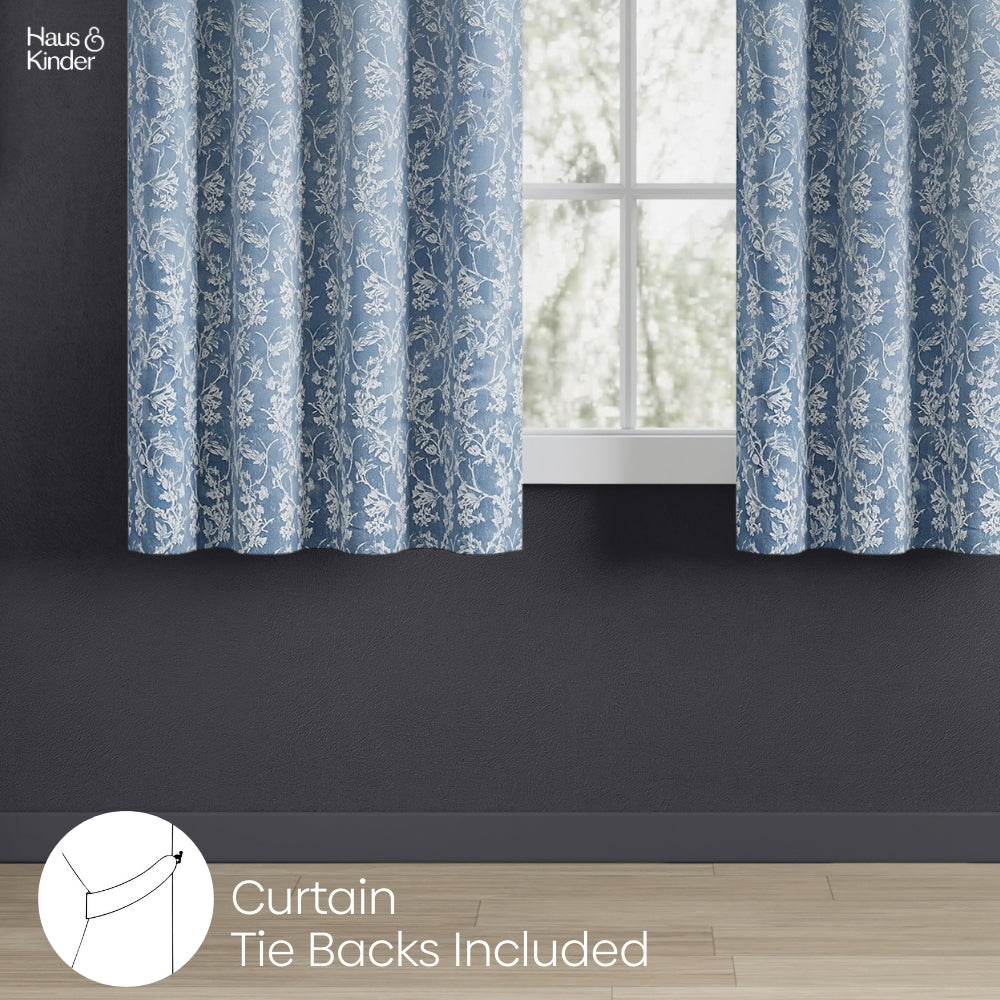 Polyester Jacquard Curtains Evening Grace, Grey