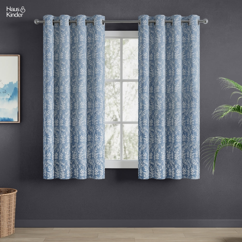 Polyester Jacquard Curtains Evening Grace, Grey