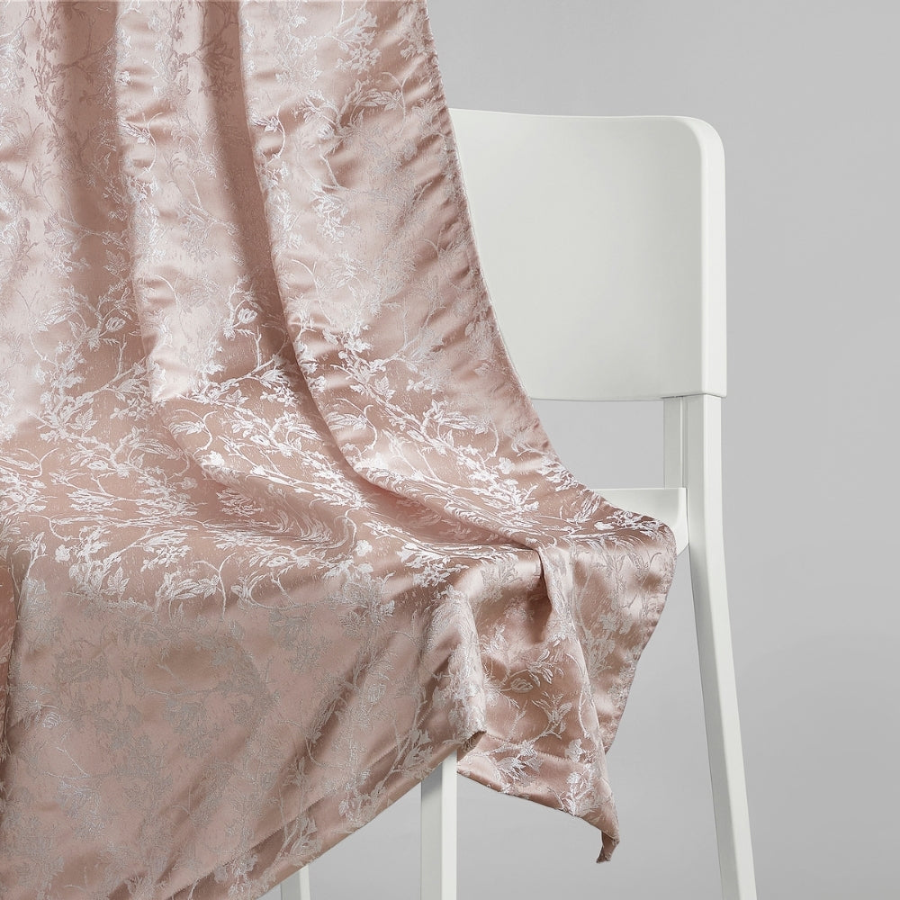 Polyester Jacquard Curtains Rosewood Grace, Rose Gold