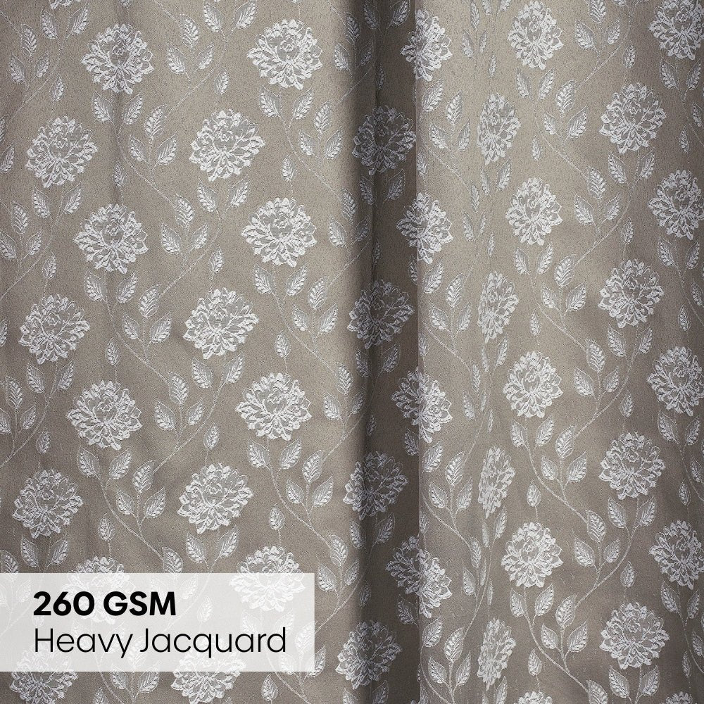 Polyester Jacquard Curtains Moonlace Drape, Stone - Jacquard Curtains | haus & kinder