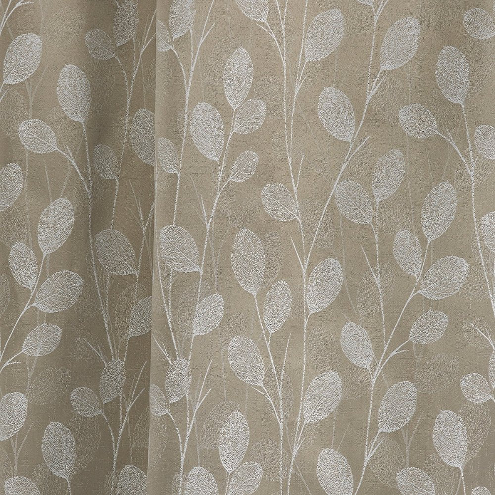 Polyester Jacquard Curtains Lunar Leaf, Stone - Jacquard Curtains | haus & kinder