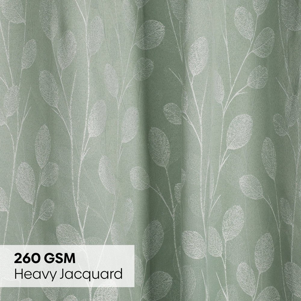 Polyester Jacquard Curtains Mint steam, Mint - Jacquard Curtains | haus & kinder