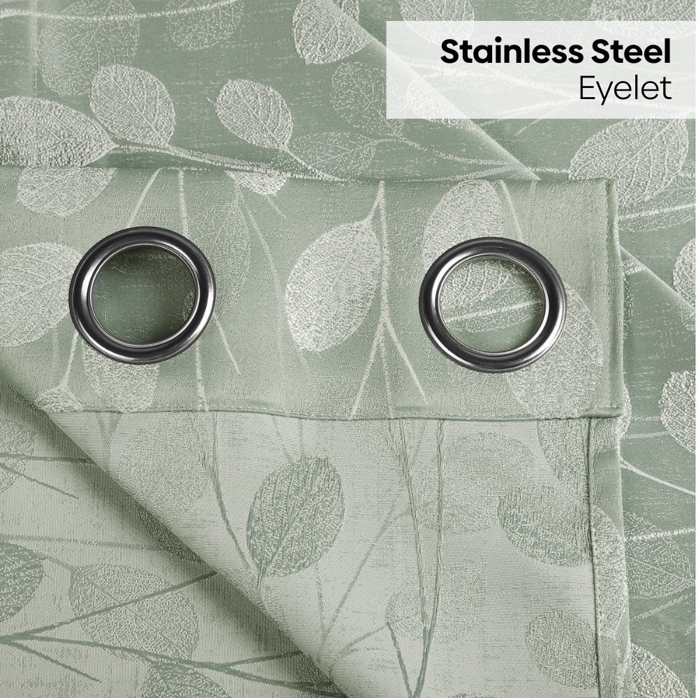 Polyester Jacquard Curtains Mint steam, Mint