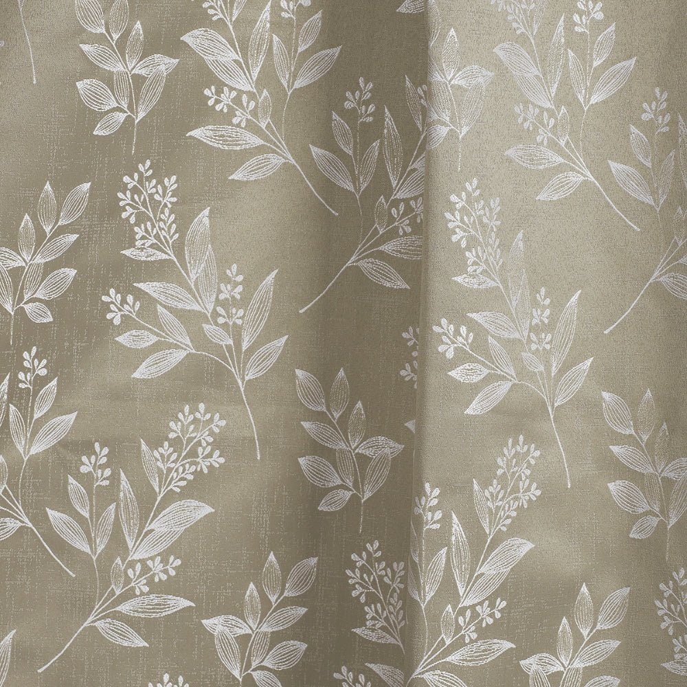Polyester Jacquard Curtains Ashwood Bloom, Stone - Jacquard Curtains | haus & kinder