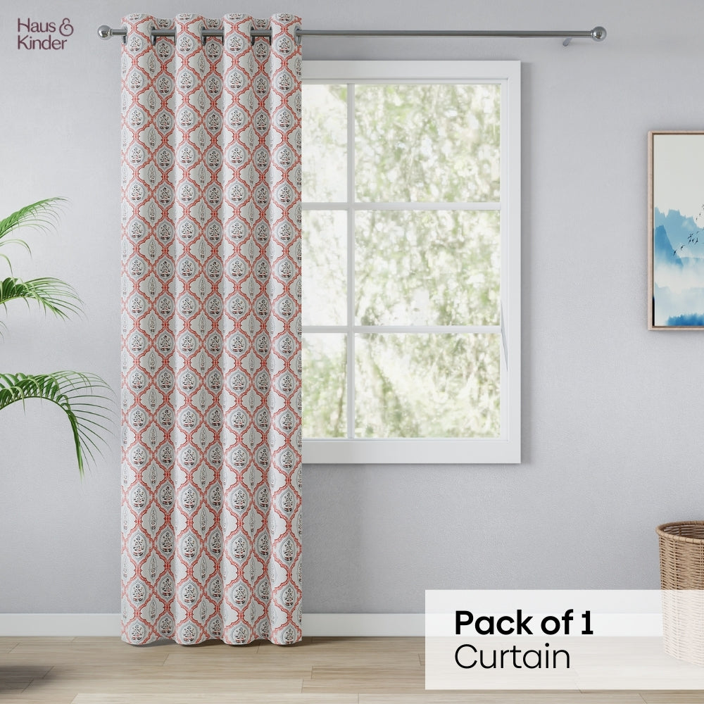 Poly Cotton Digital Printed Curtain Heritage Medallion, Multi