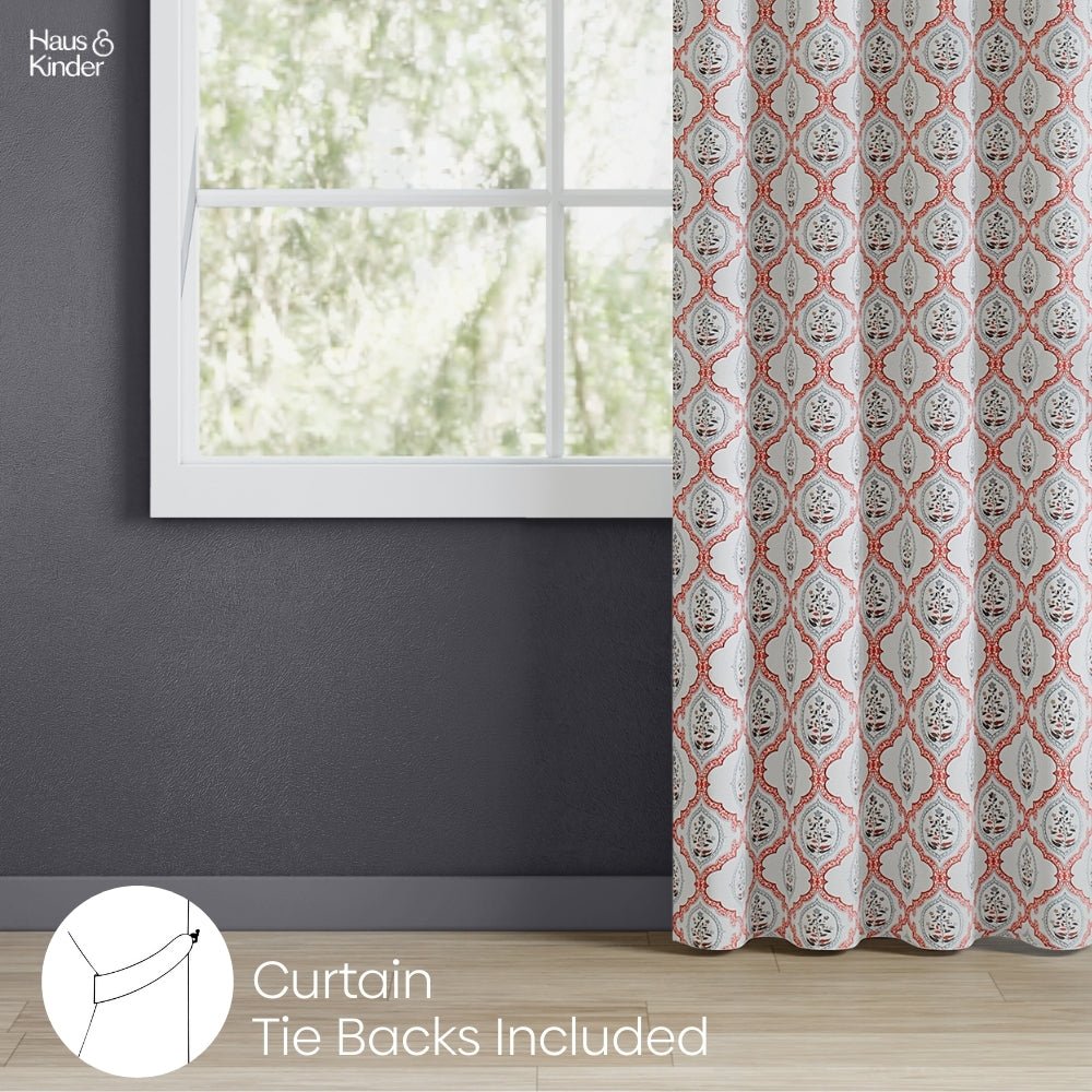 Poly Cotton Digital Printed Curtain Heritage Medallion, Multi - Digital Printed Curtains | haus & kinder