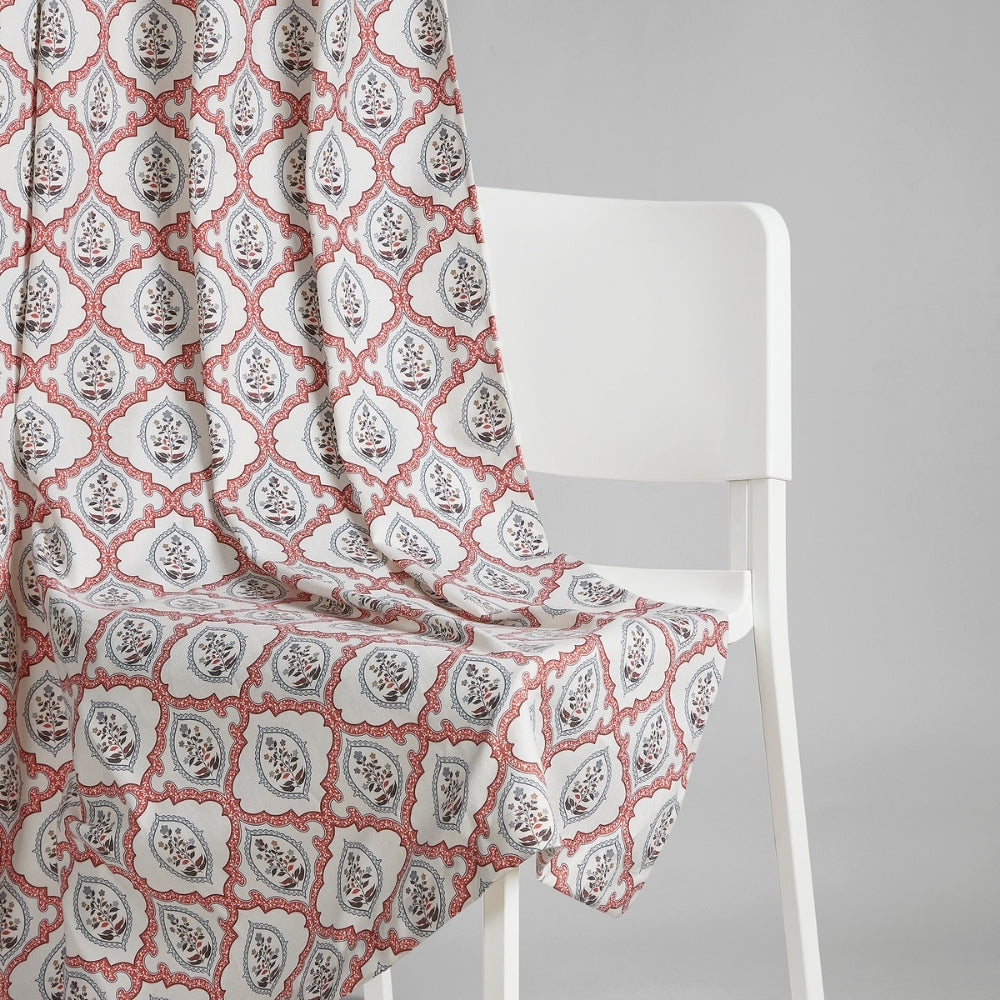 Poly Cotton Digital Printed Curtain Heritage Medallion, Multi