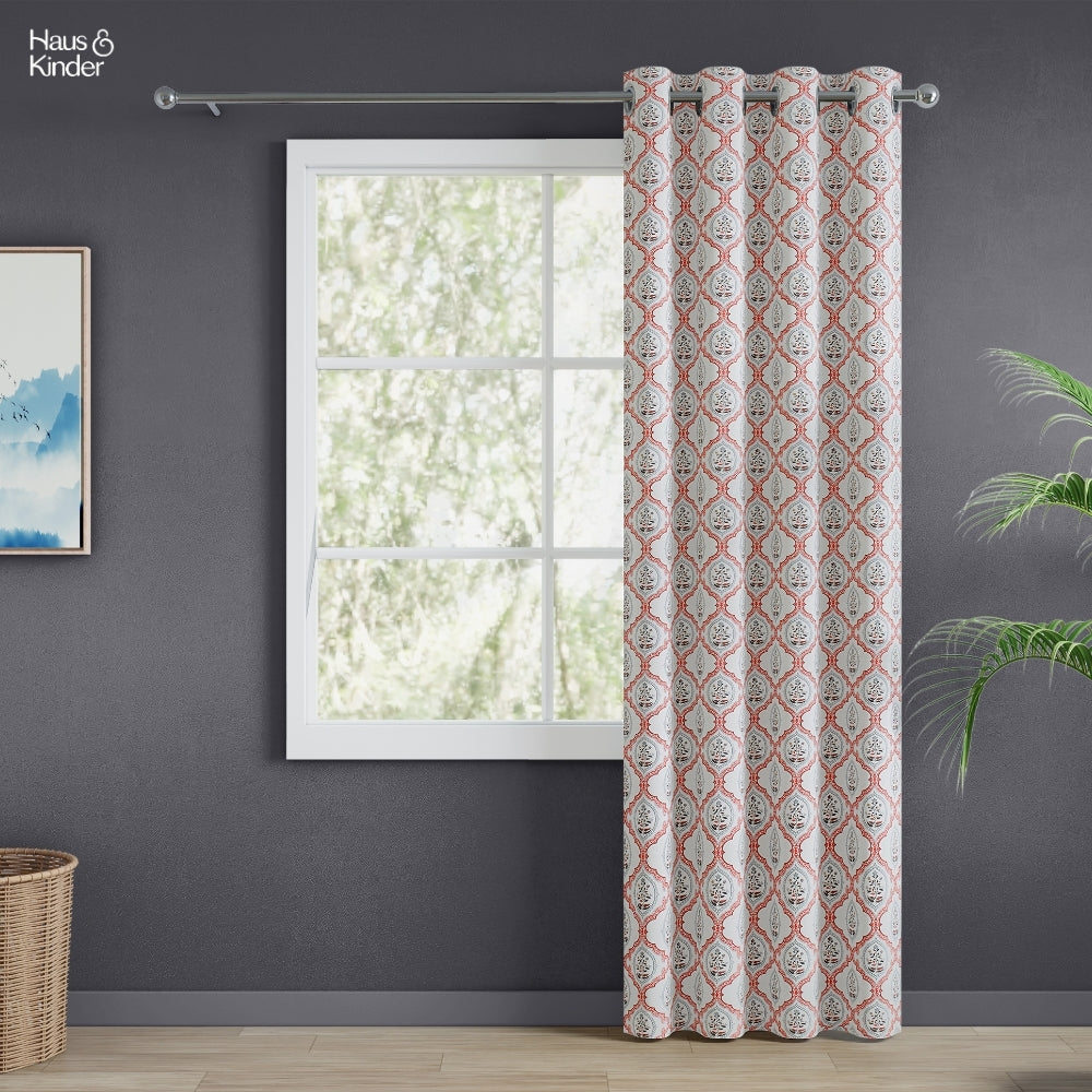 Poly Cotton Digital Printed Curtain Heritage Medallion, Multi