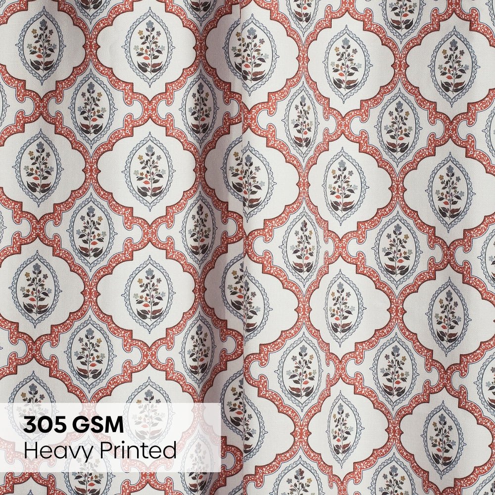 Poly Cotton Digital Printed Curtain Heritage Medallion, Multi - Digital Printed Curtains | haus & kinder