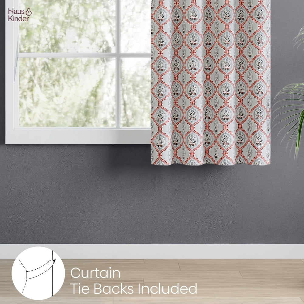 Poly Cotton Digital Printed Curtain Heritage Medallion, Multi