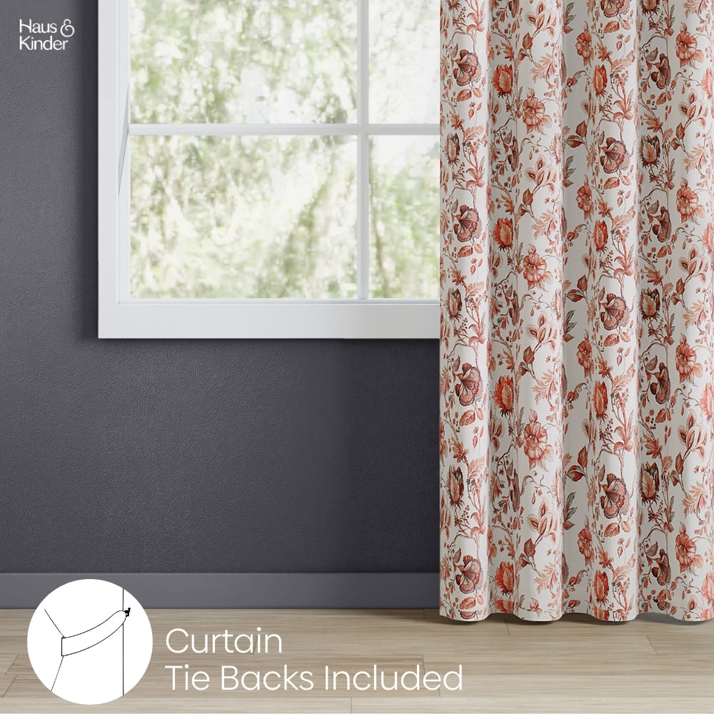 Poly Cotton Digital Printed Curtain Rustic Petal, Multi