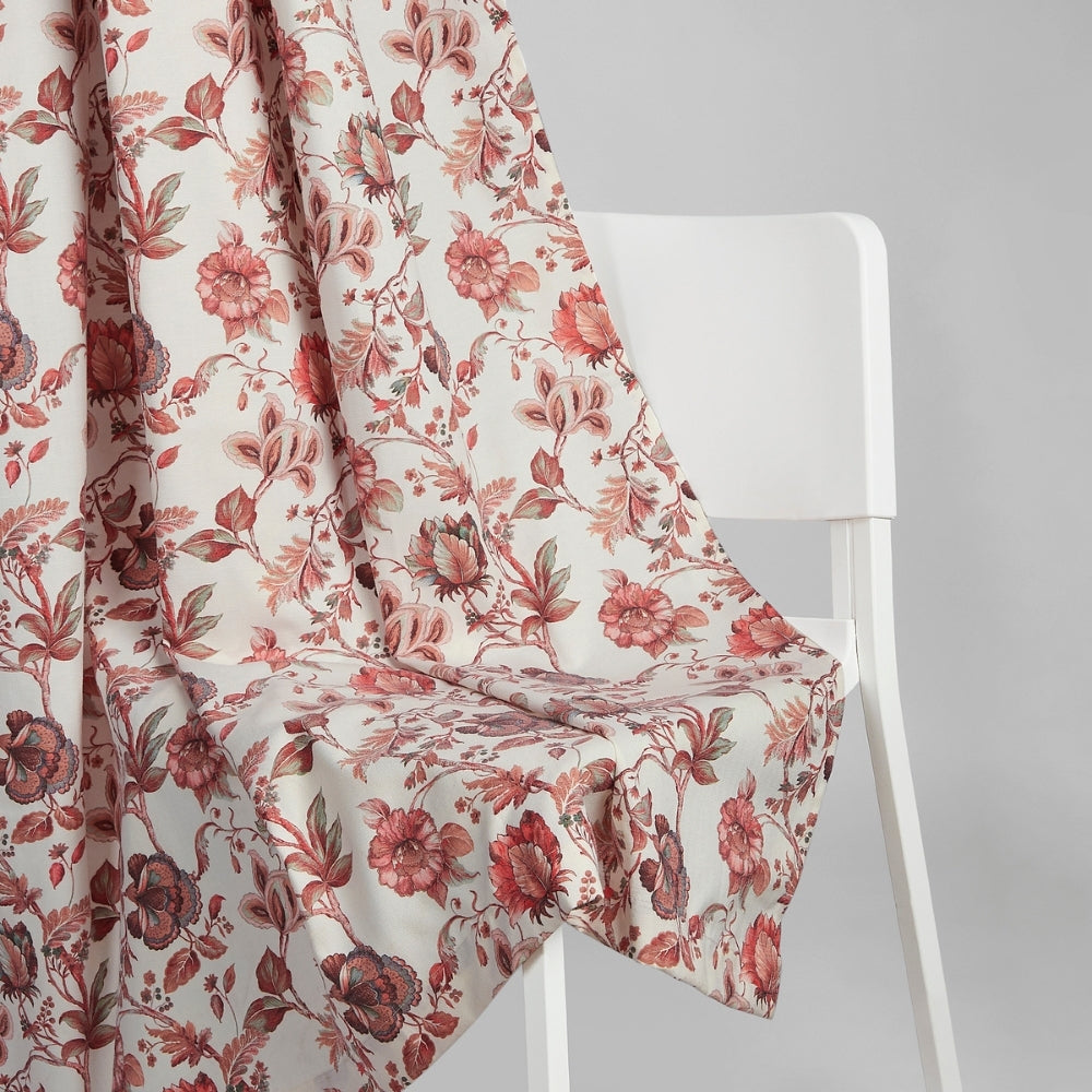 Poly Cotton Digital Printed Curtain Rustic Petal, Multi