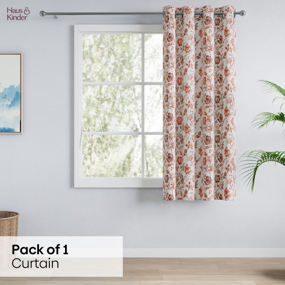 Poly Cotton Digital Printed Curtain Rustic Petal, Multi