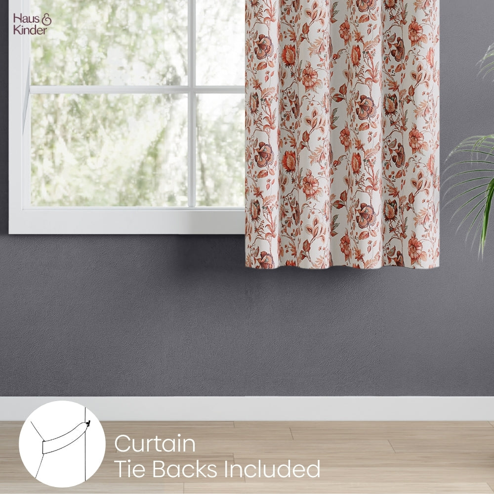 Poly Cotton Digital Printed Curtain Rustic Petal, Multi