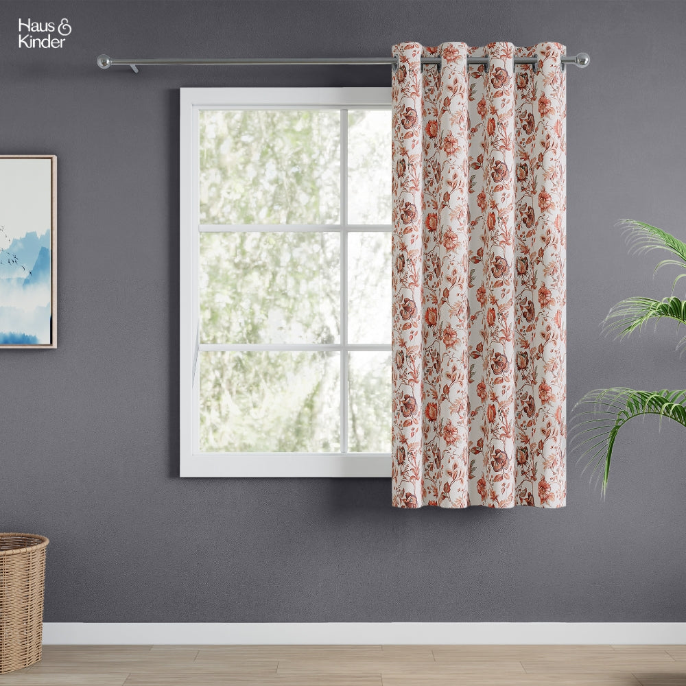 Poly Cotton Digital Printed Curtain Rustic Petal, Multi