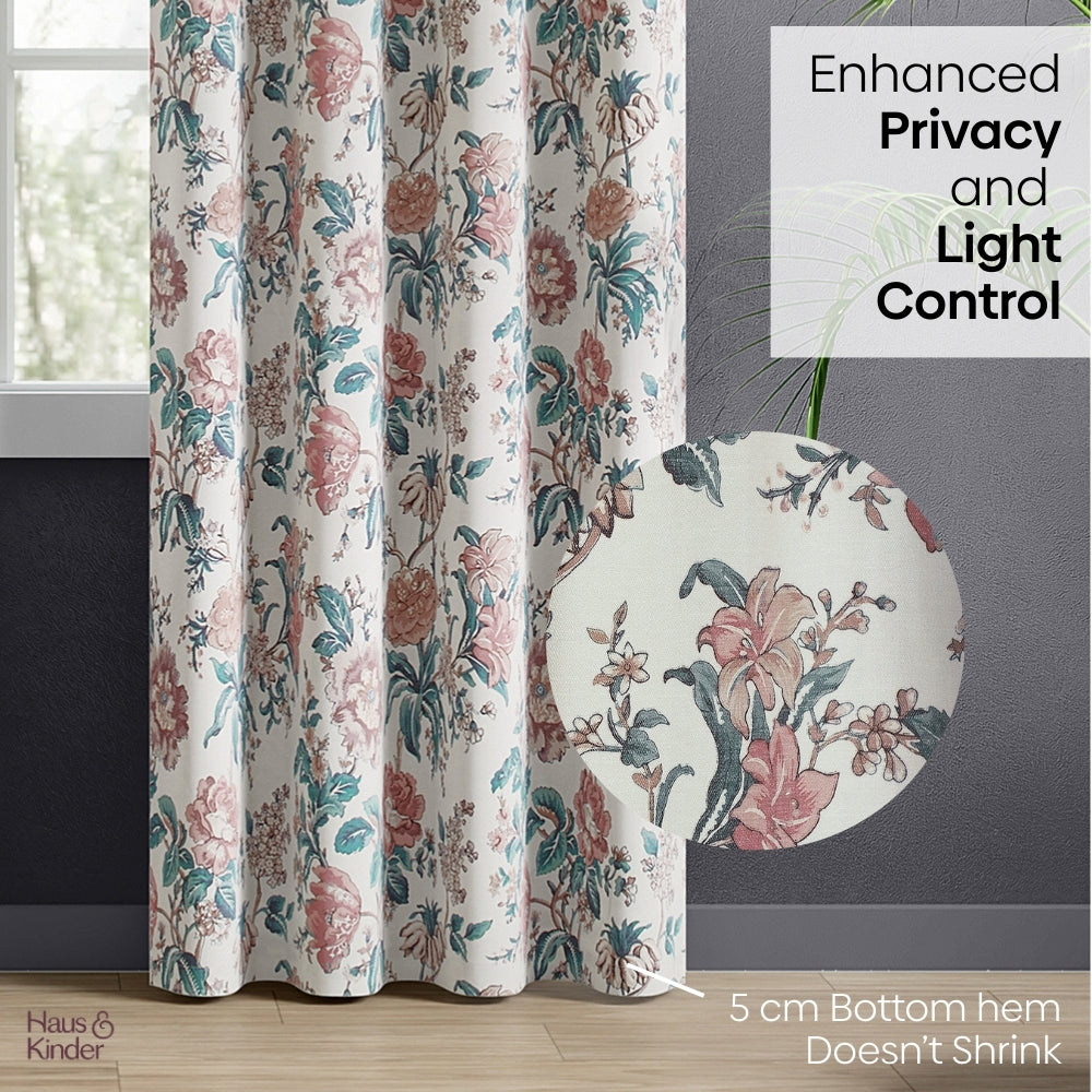 Poly Cotton Digital Printed Curtain Canyon Bloom, Multi