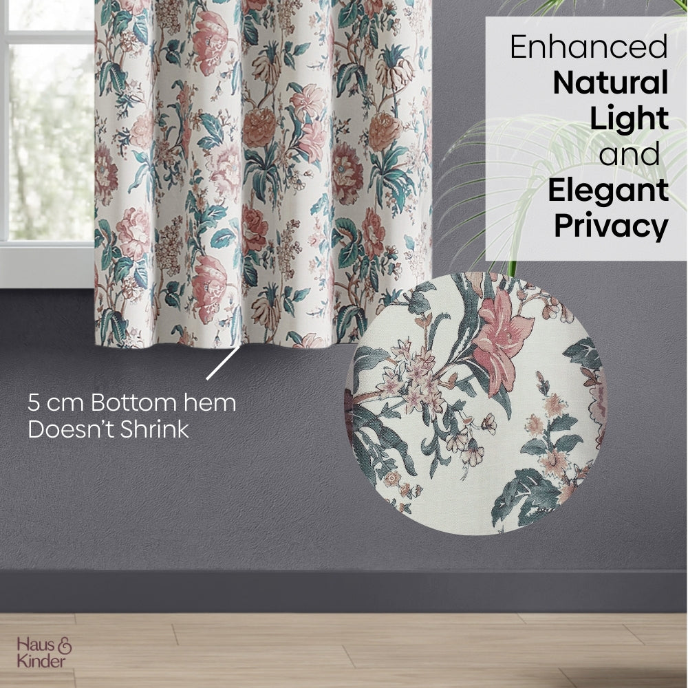 Poly Cotton Digital Printed Curtain Canyon Bloom, Multi