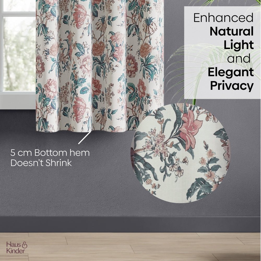 Poly Cotton Digital Printed Curtain Canyon Bloom, Multi - Digital Printed Curtains | haus & kinder