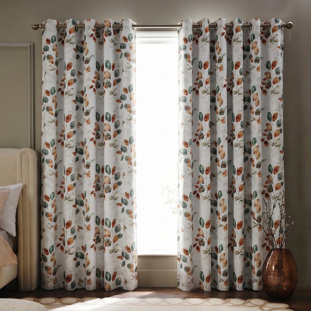 Soft Botanica Cotton Printed Pack Of 2 Curtain, Multicolor - Cotton Printed Curtains | haus & kinder