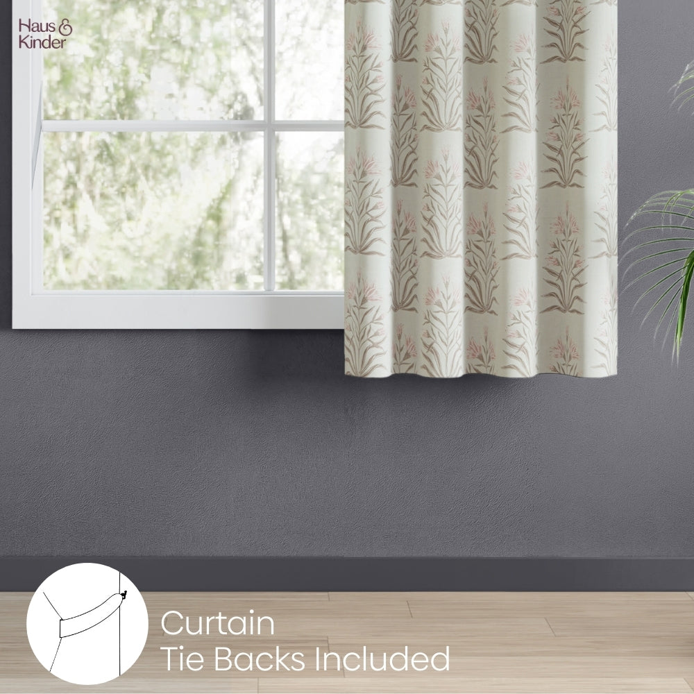Poly Cotton Digital Printed Curtain Petal Drift, Light Pink