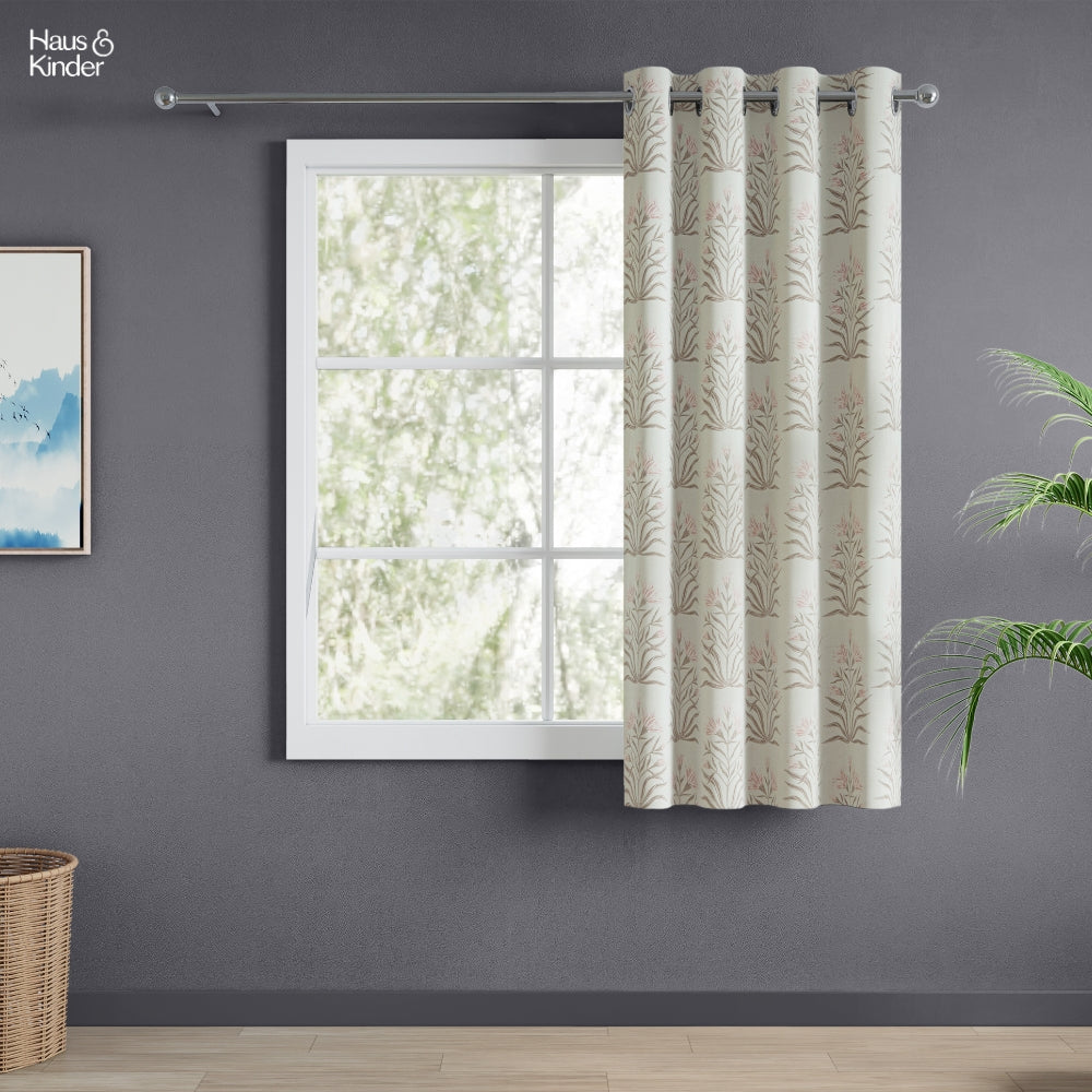 Poly Cotton Digital Printed Curtain Petal Drift, Light Pink
