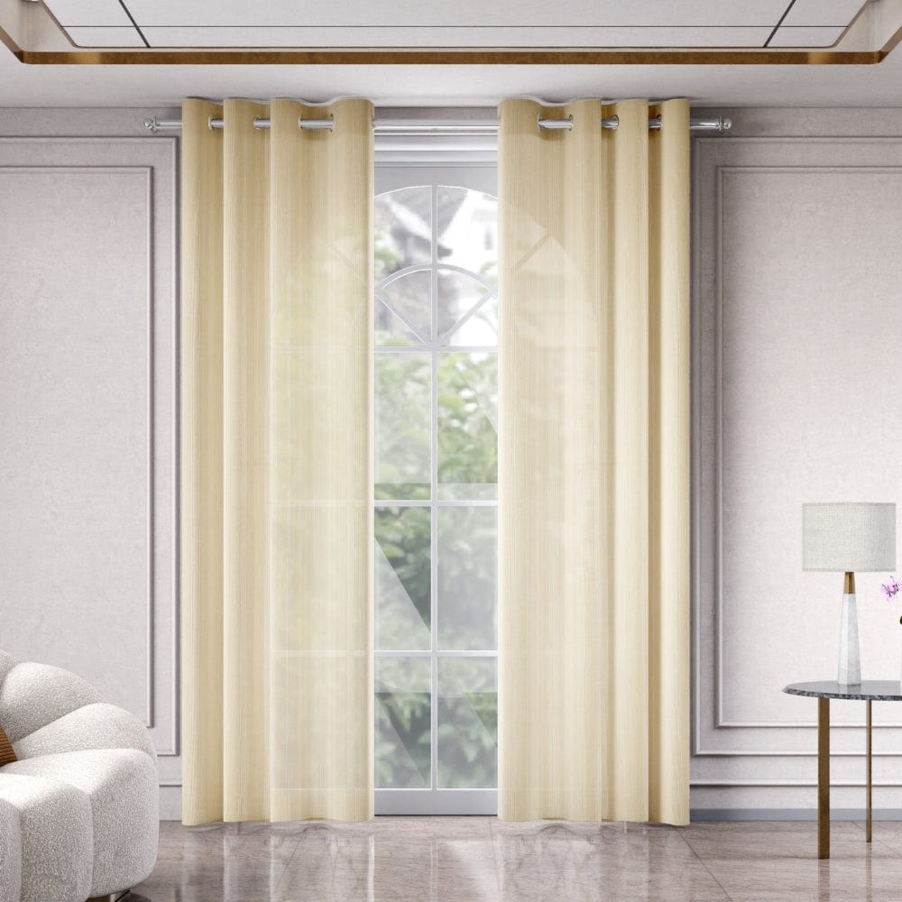 Linear Grace Curtain Set, Butter