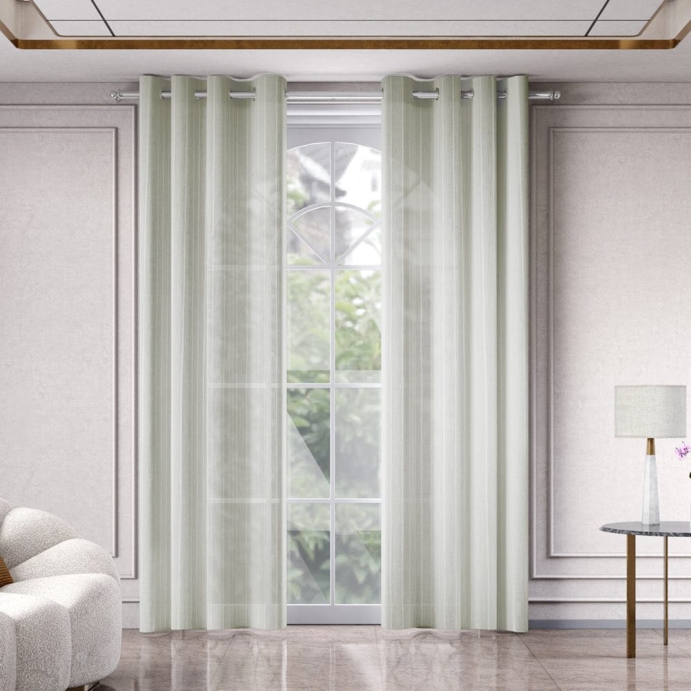 Linear Grace Curtain Set, Mist