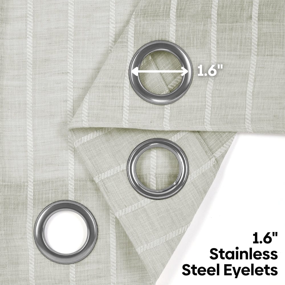 Linear Grace Curtain Set, Mist