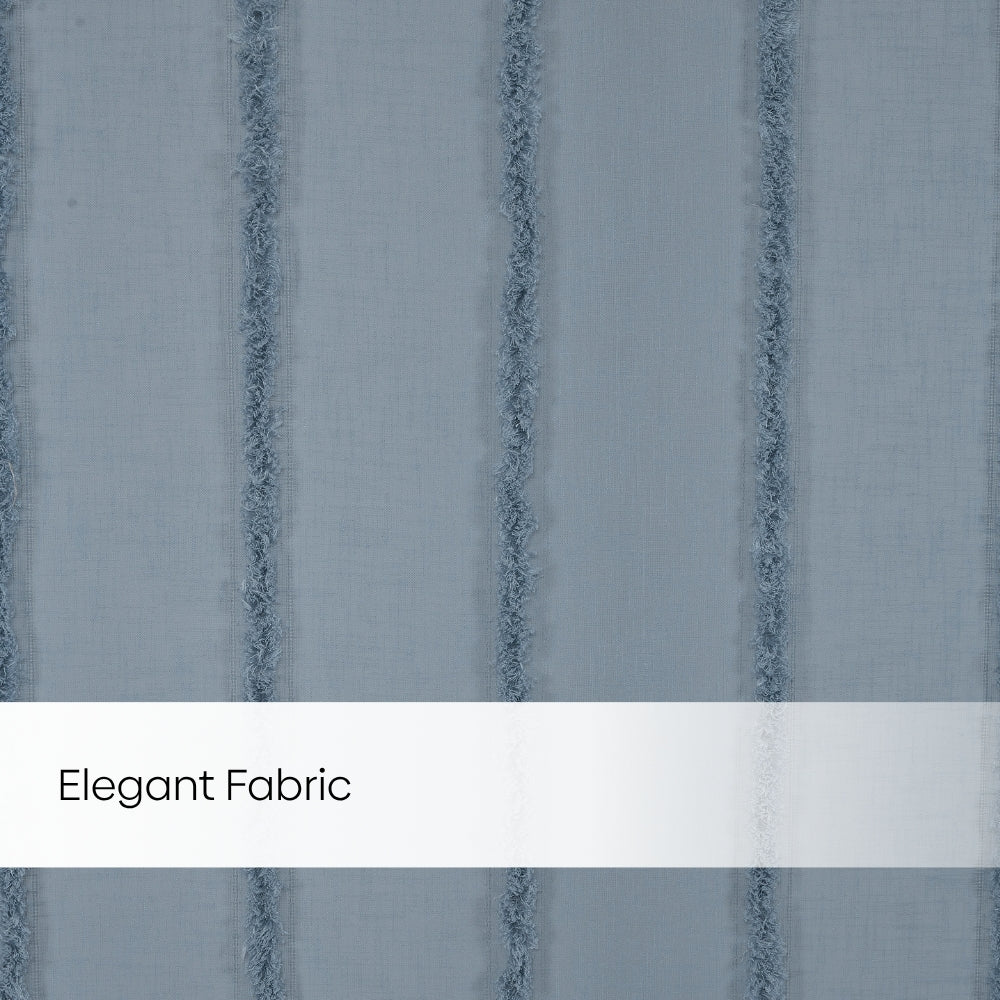 Decorative Sheer Feather Fringe Pack Of 1 Curtain, Blue - Decorative Sheer | haus & kinder