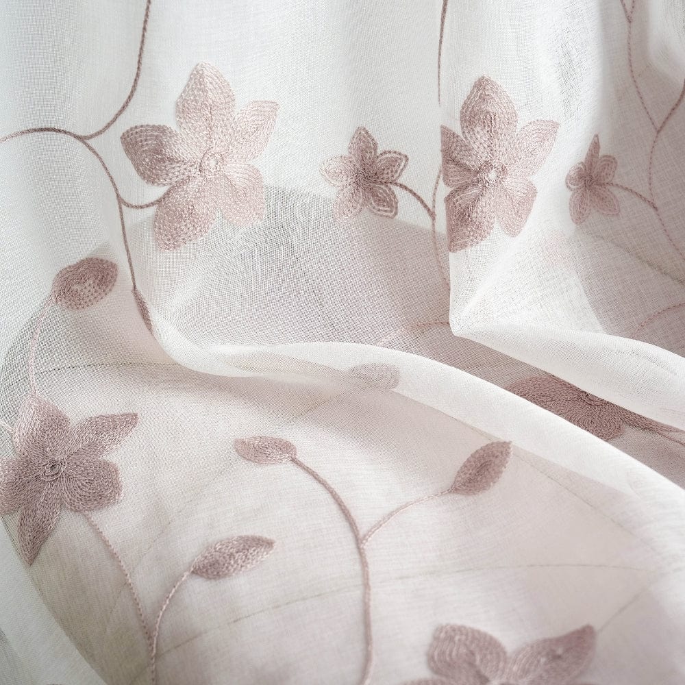 Shadow Bloom Curtain Set, Blush